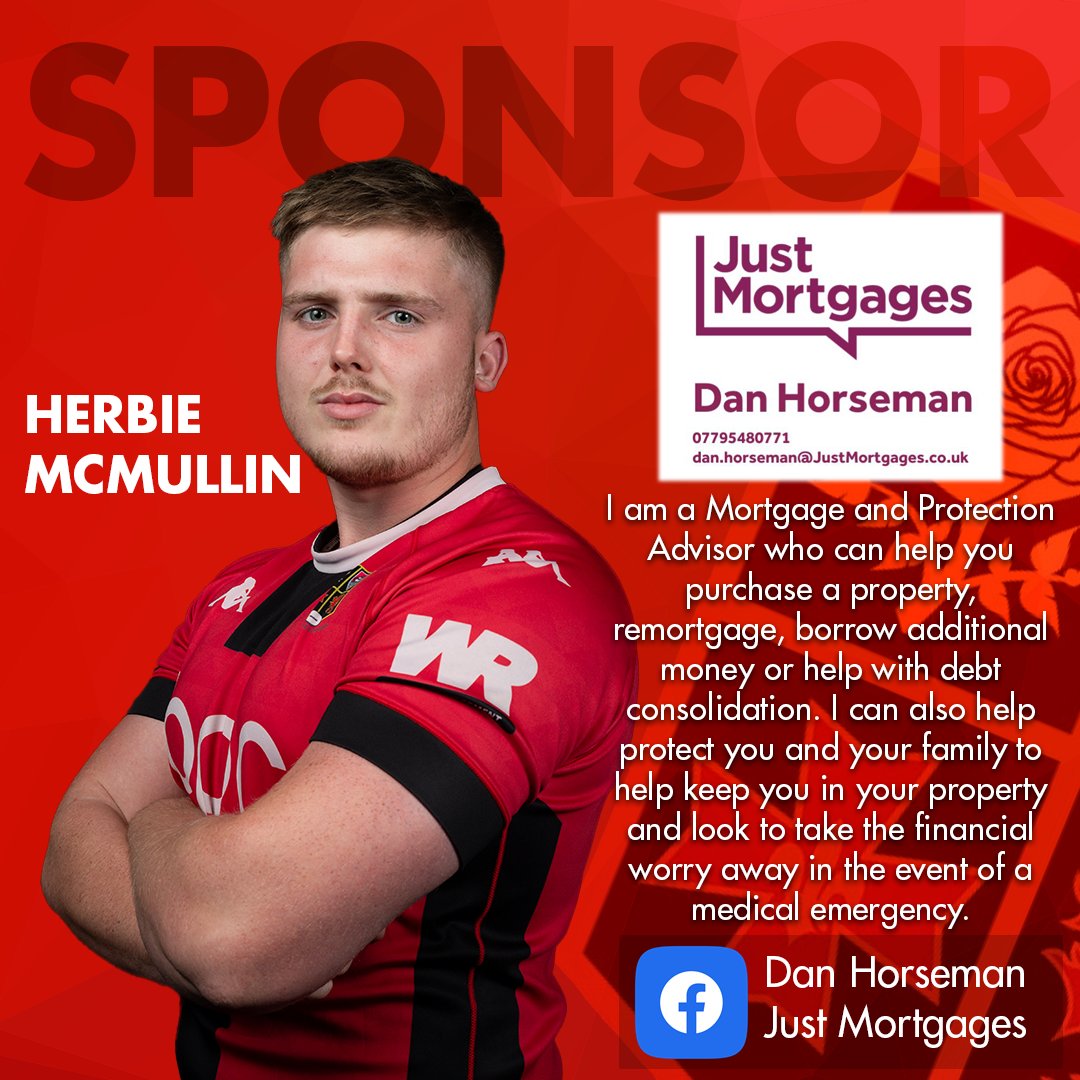 ⭐ 23/24 Sponsor Spotlight ⭐ Player: Herbie McMullin Position: Front Row Sponsor: Dan Horseman - Just Mortgages Thank you for your ongoing support and for the sponsorship. #UTR #playersponsor #danhorseman #justmortgages