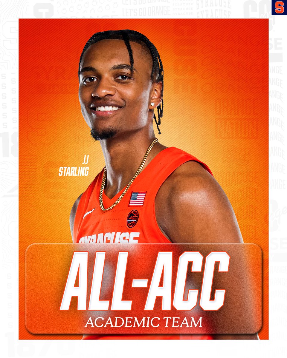 Handling his business on and off the court 👏🍊📚 JJ Starling has been named to the ACC All-Academic Team. 📰 bit.ly/43SAPoL