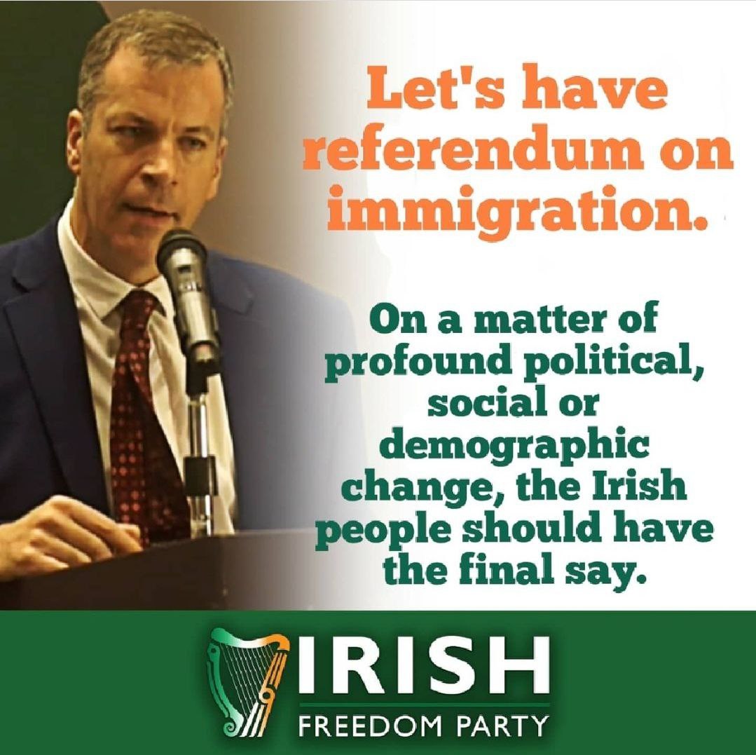 #Irishfreedom will give you a say on the future of your country. The political establishment cannot be trusted.
#Binthebill #EUMigrationPact #IrelandisFull #IrelandOptsOut #LE24