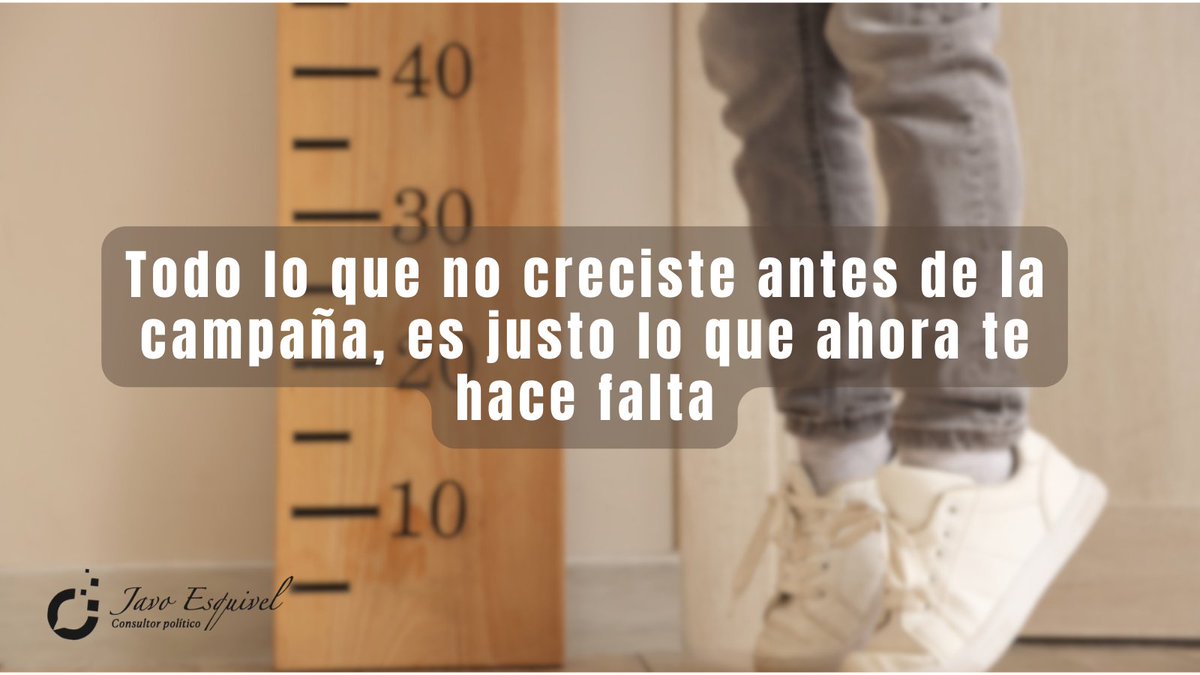 #EleccionesMx2024 
¿Te acuerdas que insistimos en mejorar tu posicionamiento unos meses antes? 
Todo lo que no creciste antes de la campaña, es justo lo que ahora te hace falta para ser una persona aspirante competitiva.
#TeLoDije