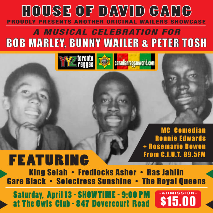Toronto Massive! House of David Gang this Saturday @ Owl's Club Toronto! Tickets shorturl.at/vGN58 @House_of_David #reggae #toronto #yyzevents #yyzmusic