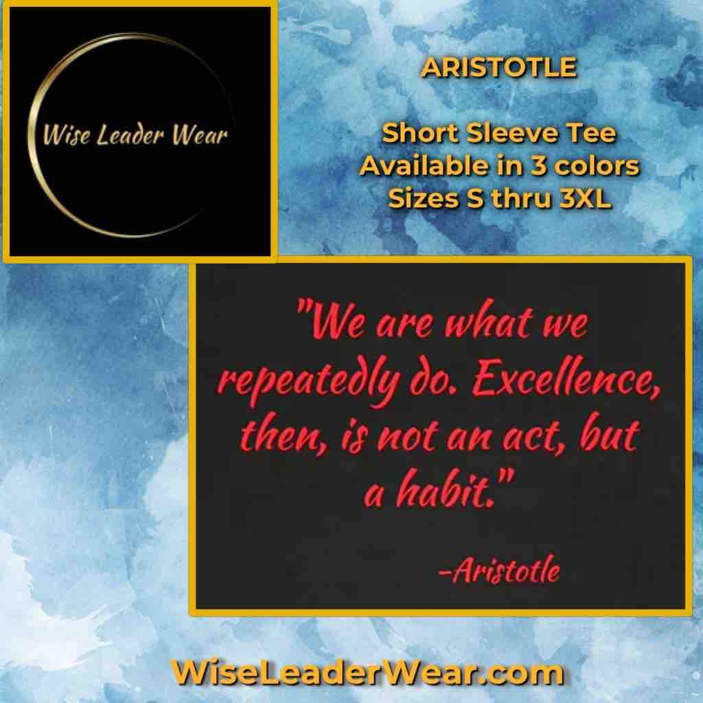 Your dreams can be reached, but it takes practice like Aristotle reminds us. wiseleaderwear.com/products/arist… #aristotle #wiseleaderwear #knowledgeispower
