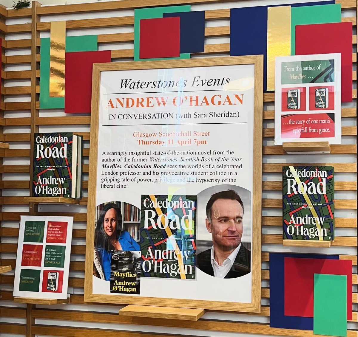 Had a fantastic evening <a href="/WaterstonesGla/">Waterstones Glasgow</a> listening to Andrew O’Hagan talk about his new novel Caledonian Road. He was genuinely inspiring and I can’t wait to read the book. Thanks to Waterstones staff for a great event ❤️