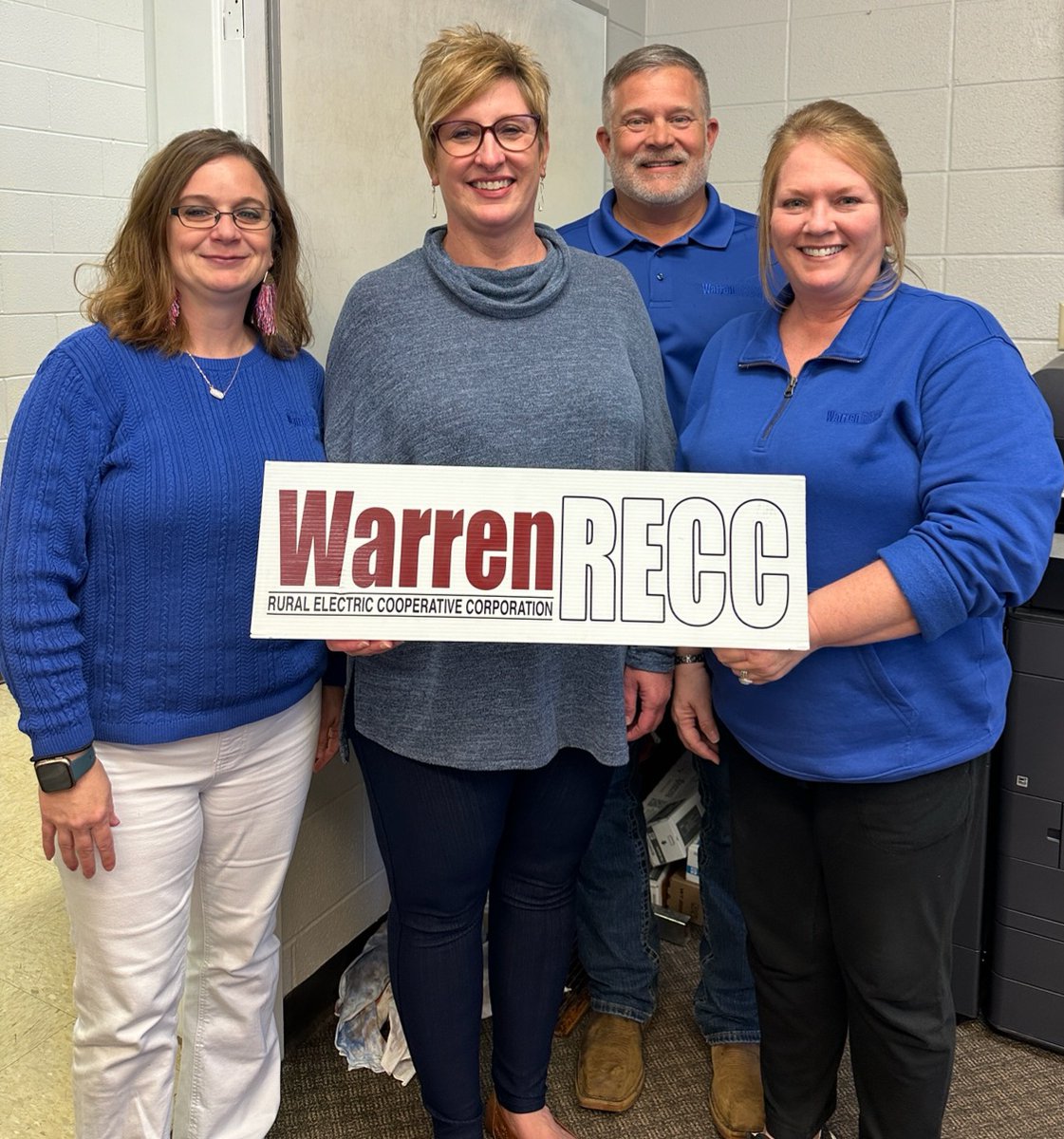 Warren RECC's Franklin office sends their love and support to the FSHS students injured over the weekend! #blueout #fsstrong