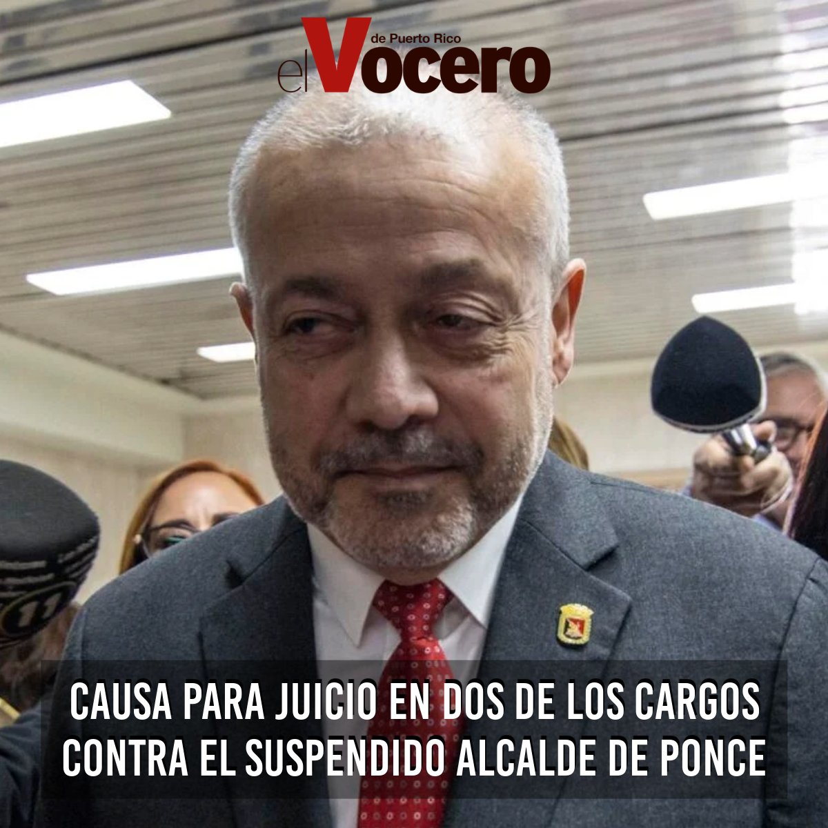 El juez Daniel R. López González, del Tribunal de Primera Instancia, determinó que existe causa probable para juicio contra el suspendido alcalde de Ponce, Luis Irizarry Pabón, en dos de los cargos por los que está acusado. Aquí los detalles: ow.ly/Gf3s50Rewu8