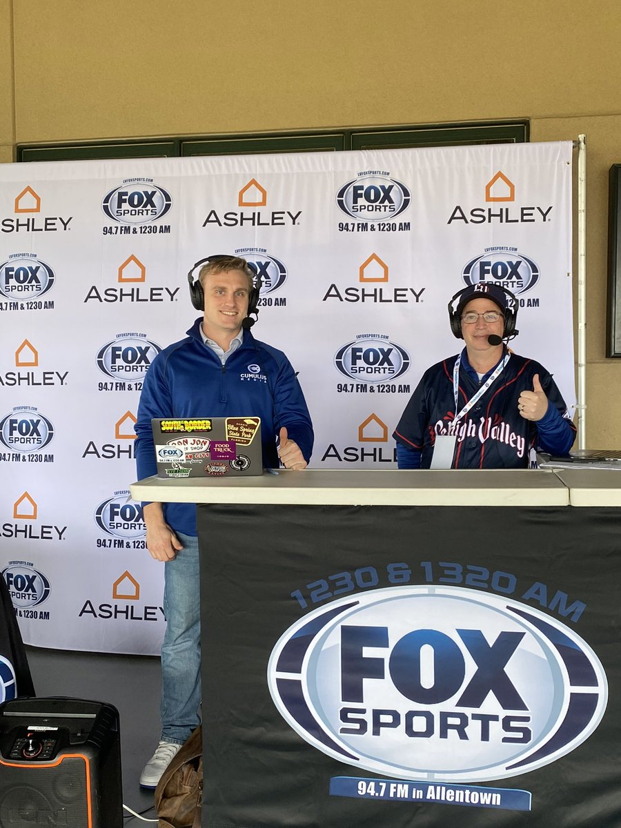 All set up for another season of broadcasting from Coca-Cola Park! Heading to the @IronPigs game? Stop by and see us behind section 106!