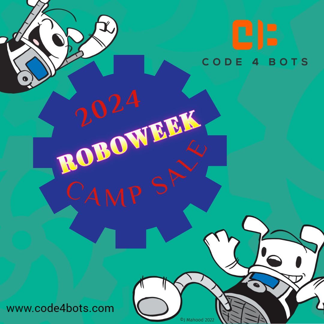 🤖🎉 Get ready to upgrade your tech game because it's National Robotics Week and we're celebrating with an EPIC SALE! Use promo code: 2024ROBOWEEK at buff.ly/2NnSLQA to receive 10% any 2024 Summer Camp until April 14! #code4bots #TechCampsforKids #InnovationRevolution