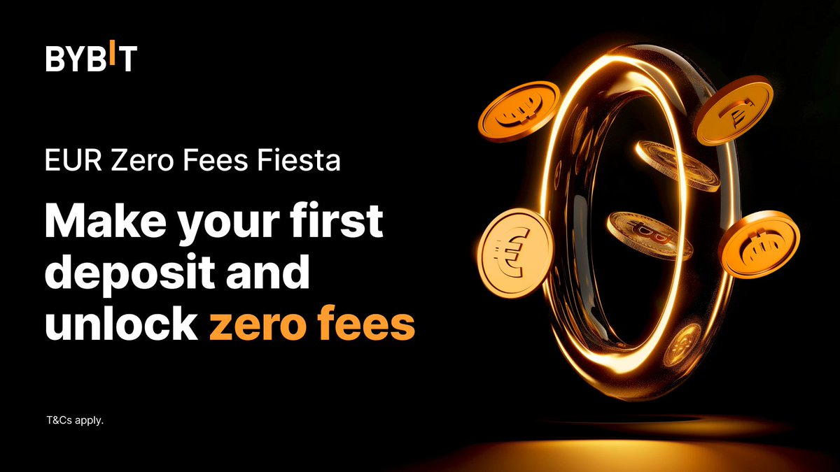 Bybit_Official's tweet photo. 🔥 First Deposit Magic: Say hello to Zero Trading fees on EUR pairs!

Dive Into the EUR experience with Bybit from Apr 8, 2024, 12 AM UTC – May 11, 2024, 11:59 PM UTC

💫 Deposit now: https://t.co/Gh4V4awxOU

#BybitTrading #ZeroFees https://t.co/5ml9LSOefO