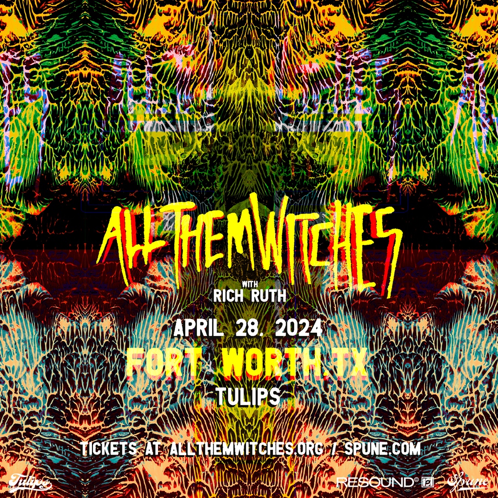 ‼️ LOW TICKET WARNING! 🔥 Resound & Spune Presents: All Them Witches w/ Rich Ruth at Tulips on April 28th!⁠ ⁠ 🎟️ Tickets: l8r.it/L97E