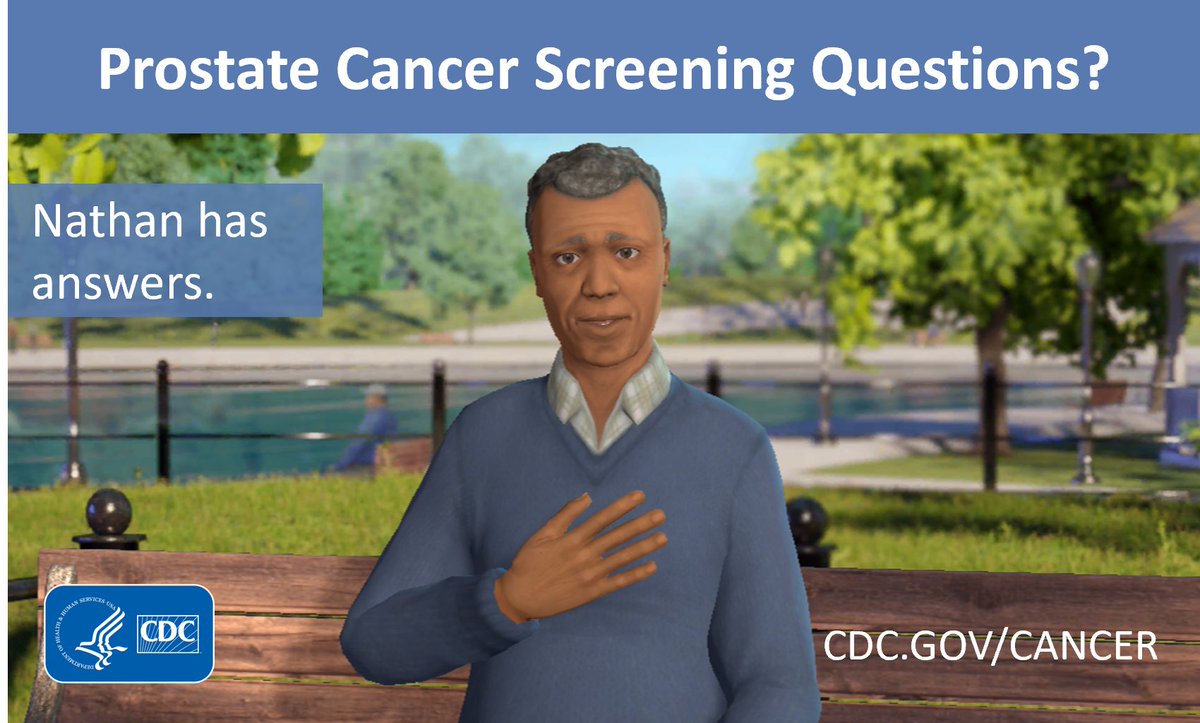 Have questions about prostate #cancer screening? We created Nathan so you can have a virtual chat and get answers, then practice asking your doctor questions. Talk to Nathan: cdc.gov/cancer/prostat…