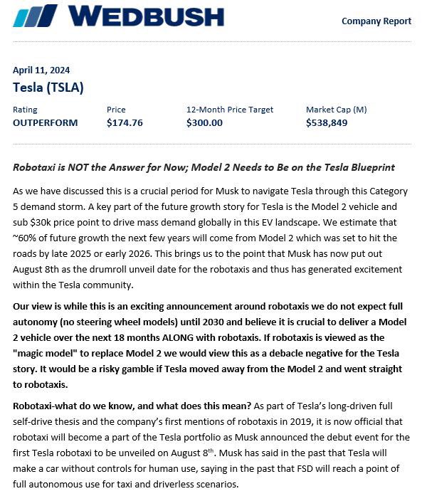 So now, both Ives and Jonas are saying robotaxis are five years away, coupled with Kimbal saying something similar earlier this year. Getting some mixed messages out of $TSLA now…