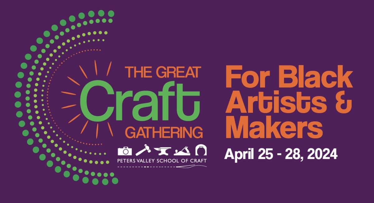 Peters Valley School of Craft offers The Great Craft Gathering, a workshop tailored specifically for Black Artists & Makers 4/25-28. Learn more through their link! craftgathering.org
