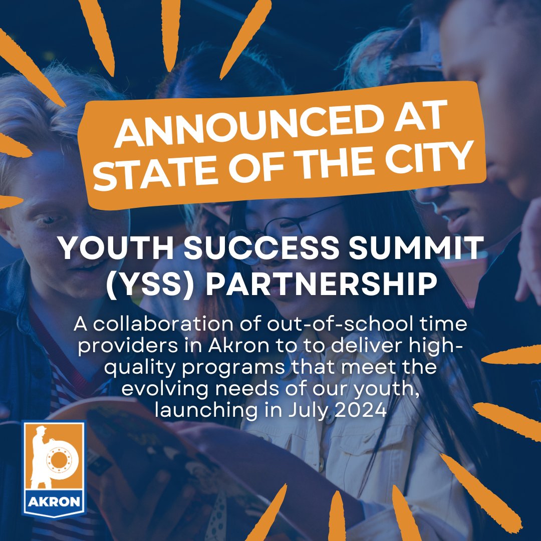 During my State of the City Address last night I announced the proactive role Akron will take in partnership with Youth Success Summit. Consider signing up for YSS’ Mentoring Collaborative here: ayr.app/l/twT7 Learn more: ayr.app/l/qMWM