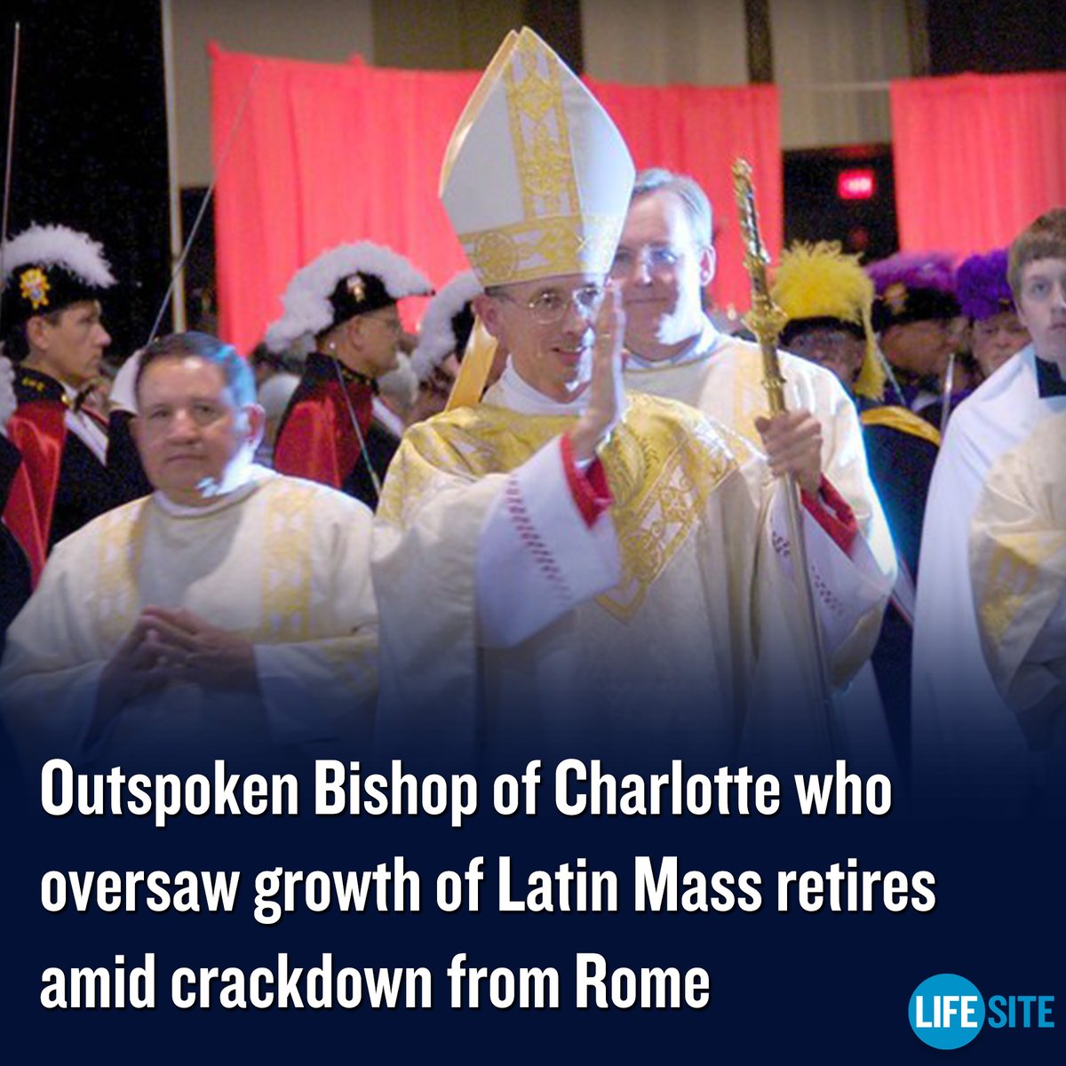 Bishop Peter Jugis, known for his two-decade-long conservative leadership in the Diocese of Charlotte, North Carolina, is retiring at 67, citing health reasons. MORE: lifesitenews.com/news/outspoken… #Catholic #CatholicTwitter #CatholicX #Bishop #Vatican