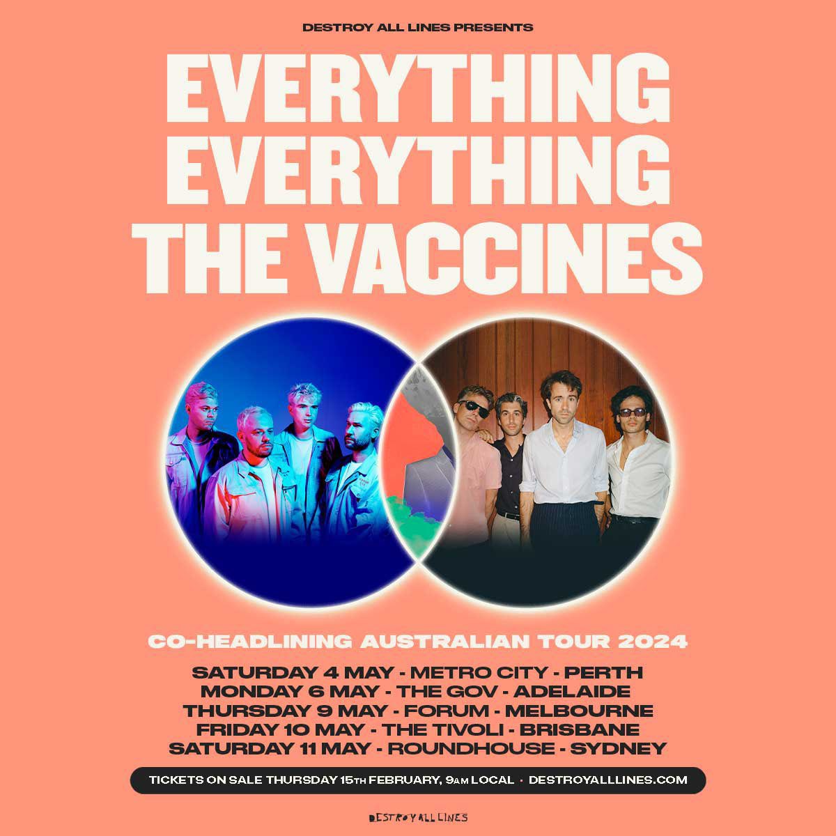 the last time we toured in australia was wayyy back in 2019. feels like a lifetime ago! can't wait to be back in a few weeks with our friends @E_E_ ❤️‍🔥 who’s got their tickets??