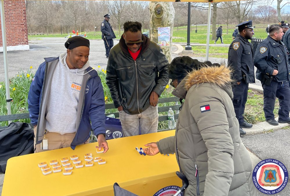 Last weekend, union carpenters teamed up with @SenatorPersaud to host an Easter Egg Hunt in Canarsie, Brooklyn! Hundreds of kids went hunting for eggs while we shared information about union pathways. Big thanks to our partners @NYPDnews, @nycemergencymgt, and @EmblemHealth!