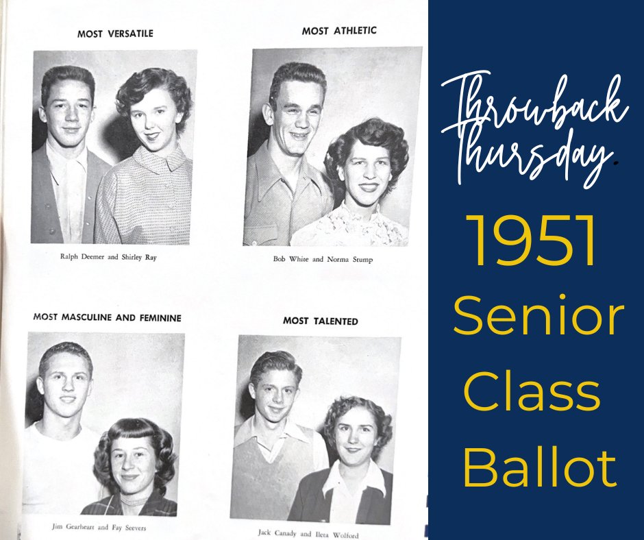 On this Thursday, we are throwing it back to the 1951 Senior Class...