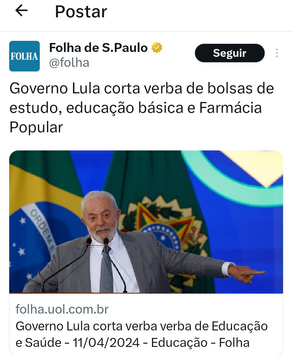 Pobre não precisa de bolsa de estudo, educação básica e remédios da farmácia popular. 🤡