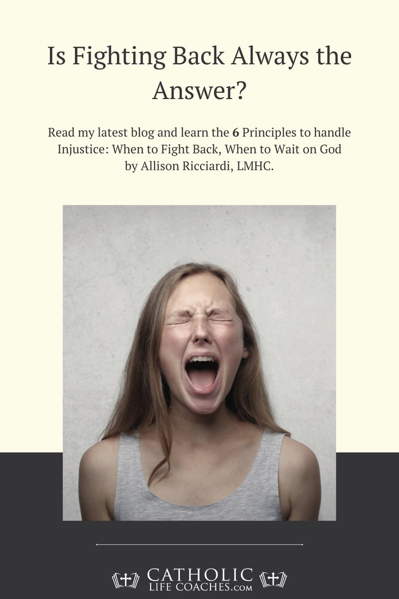 Is Fighting Back Always the Answer? When to Stand Up for What's Right vs. When to Wait on God
Feeling like the world is full of injustice? You're not alone. But is fighting every battle the right move? ➡️theraphaelremedy.com/injustice-when…
#Faith #life #Catholic #God #pray #catholiclifecoach