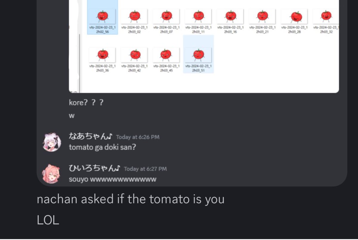 I accidentally sent the tomato png folder to my collab partners for their thumbnails 💀