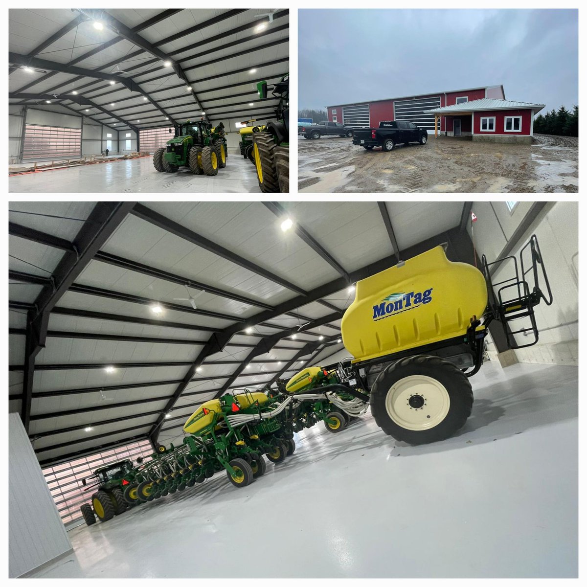 100' clearspan shop completed near fingal