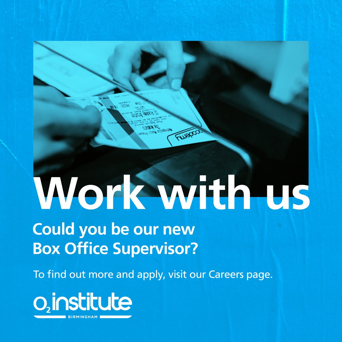 Fancy joining your favourite #Birmingham venue? We’re looking for a Box Office Supervisor to join our brilliant team, right here at O2 Institute Birmingham. To find out more and apply, please get in touch with your contact details and CV 👉 mail@o2institutebirmingham.co.uk 🙏