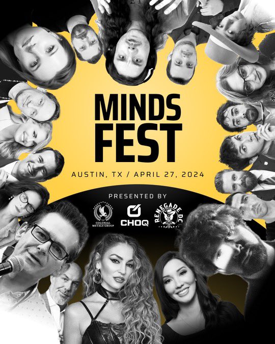 I’m hosting the Minds Fest & having a conversation on stage with the @Drinkin_Bros & @dreadematteo. Use promo code FAKECLOUDS for 20% off tix. April 27 at the Vulcan in Austin, TX Lots of awesome people will be on stage + a man who calls himself Destiny. Link to tix below.…