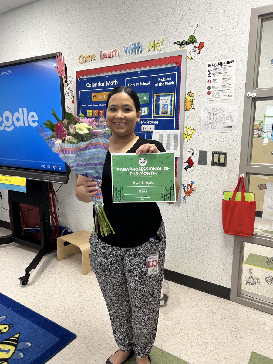 Congrats to our Para of the month!
You are amazing Maria!!🐼❤️❤️  ⁦<a href="/Vardeman_AISD/">Vardeman_ AISD</a>⁩ ⁦<a href="/AldineISD/">Aldine ISD</a>⁩