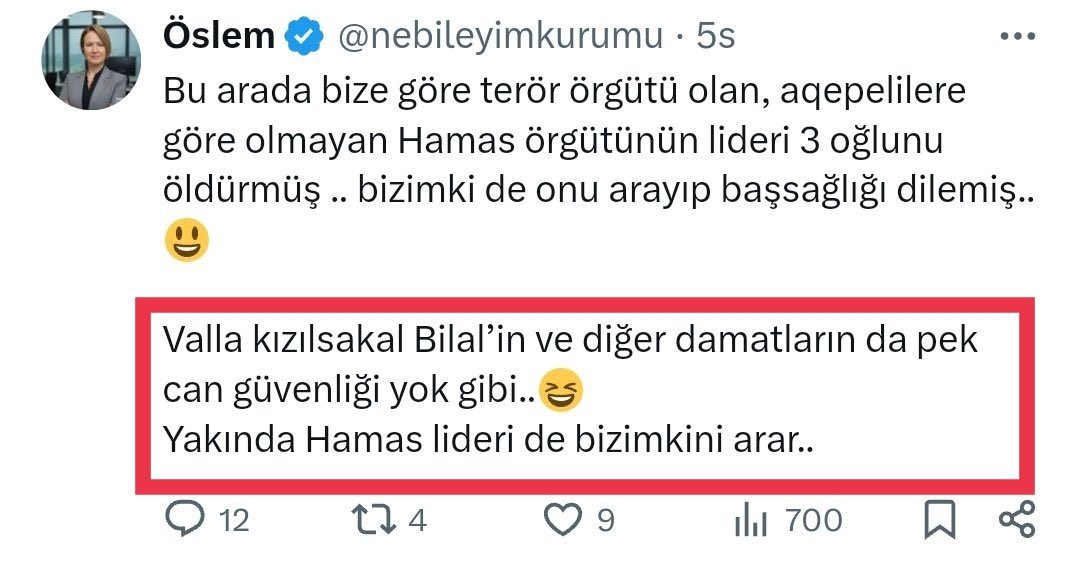 Bu iğrenç paylaşımlarınıza devam edin lütfen. Gerçek yüzünüzü hiç gizlemeyin @nebileyimkurumu