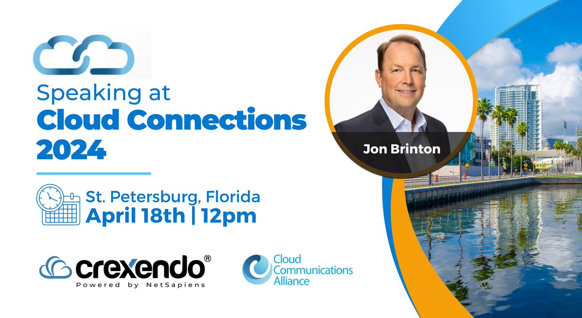 Don’t miss Crexendo CRO @JonBrinton at #CC24 next week for an engaging discussion about harnessing #CPaaS to unlock revenue streams and drive business growth. Agenda: bit.ly/3vWrD5G #PoweredByNetSapiens @CloudCommsAll $CXDO