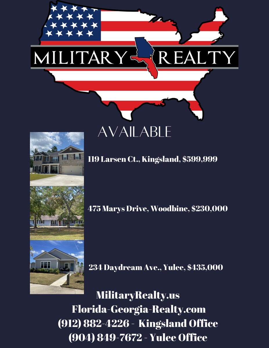 Come check these available properties out! They wont last long! 
#realestatelife #realestategoals #realtorlife #buyersagent #buyingahome #sellersagent #sellingyourhome #realestate #southeastgeorgia #southeastcoast #northeastflorida #RealEstateExcellence #homesweethome #dreamhouse