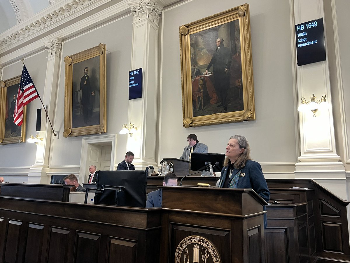 LauraTelerski's tweet photo. A masterful job by Rep. Karen Ebel today on HB1649 banning PFAS in certain products. She beat back multiple amendments with a bag of speeches ultimately winning the final vote 233-140 Huge win! #NHPolitics https://t.co/P225BIim6Y