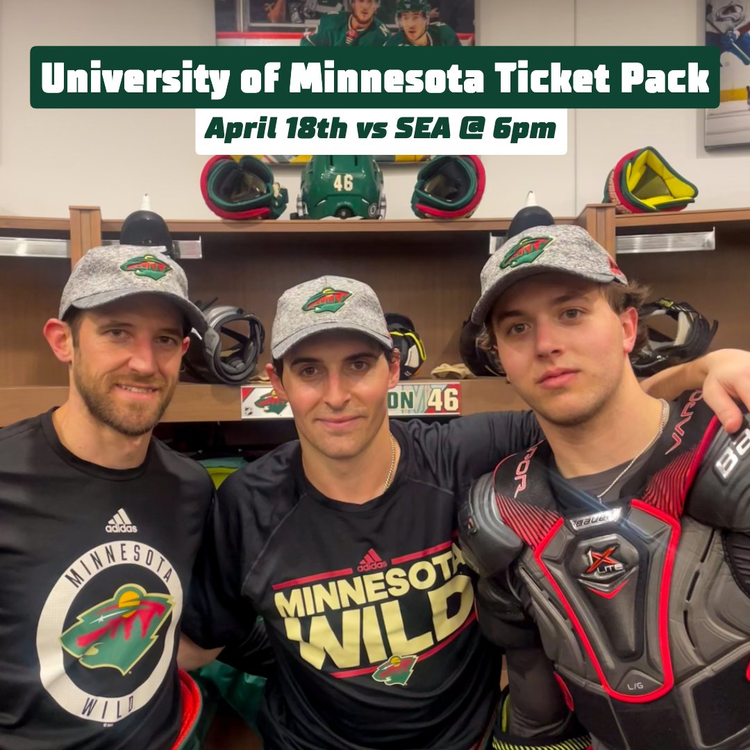 Just a couple good Minnesota fellas 😊 Get this exclusive University of Minnesota hat with purchase of ticket pack! 🎟️ » bit.ly/492aohn #mnwild