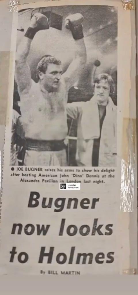 Great piece sent to me earlier today. My old man with Big Joe Bugner in the early 80s 💪🏻