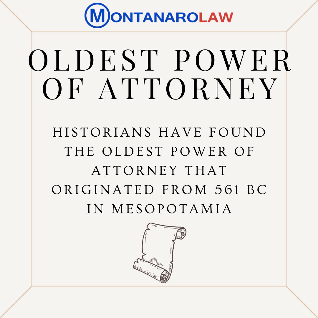 History teaches us the importance of a reliable power of attorney. Montanarolaw guides you through the entire estate planning process. Call today! #PowerOfAttorney #EstatePlanningWisdom #WillsAndTrusts #TrustThrusday 

(516)809-7735
montanarolaw.com
info@montanarolaw.com