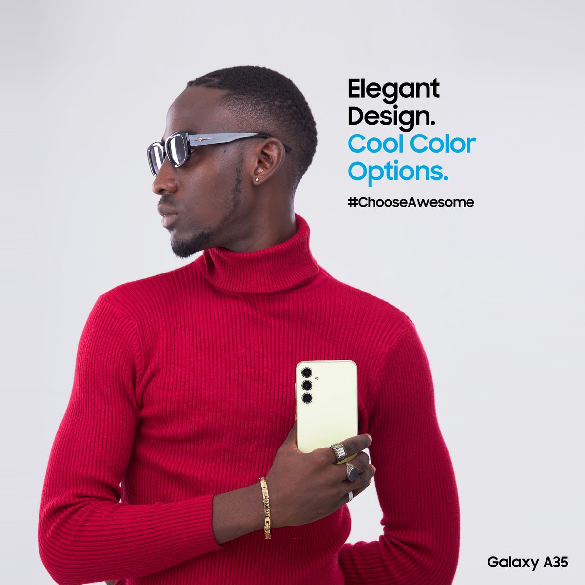 Buy Samsung Galaxy A35 5G (Awesome Iceblue) with 12GB Memory and 256GB Storage, Premium design, Vivid Nightography, 5000mAh battery, 50MP Camera & more. Which awesome color would you buy your Galaxy A35 in ? #ChooseAwesome