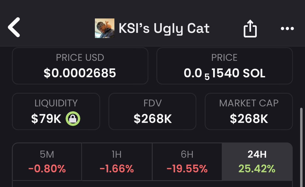 $BUU is not ugly KSI cat is just misjudged.