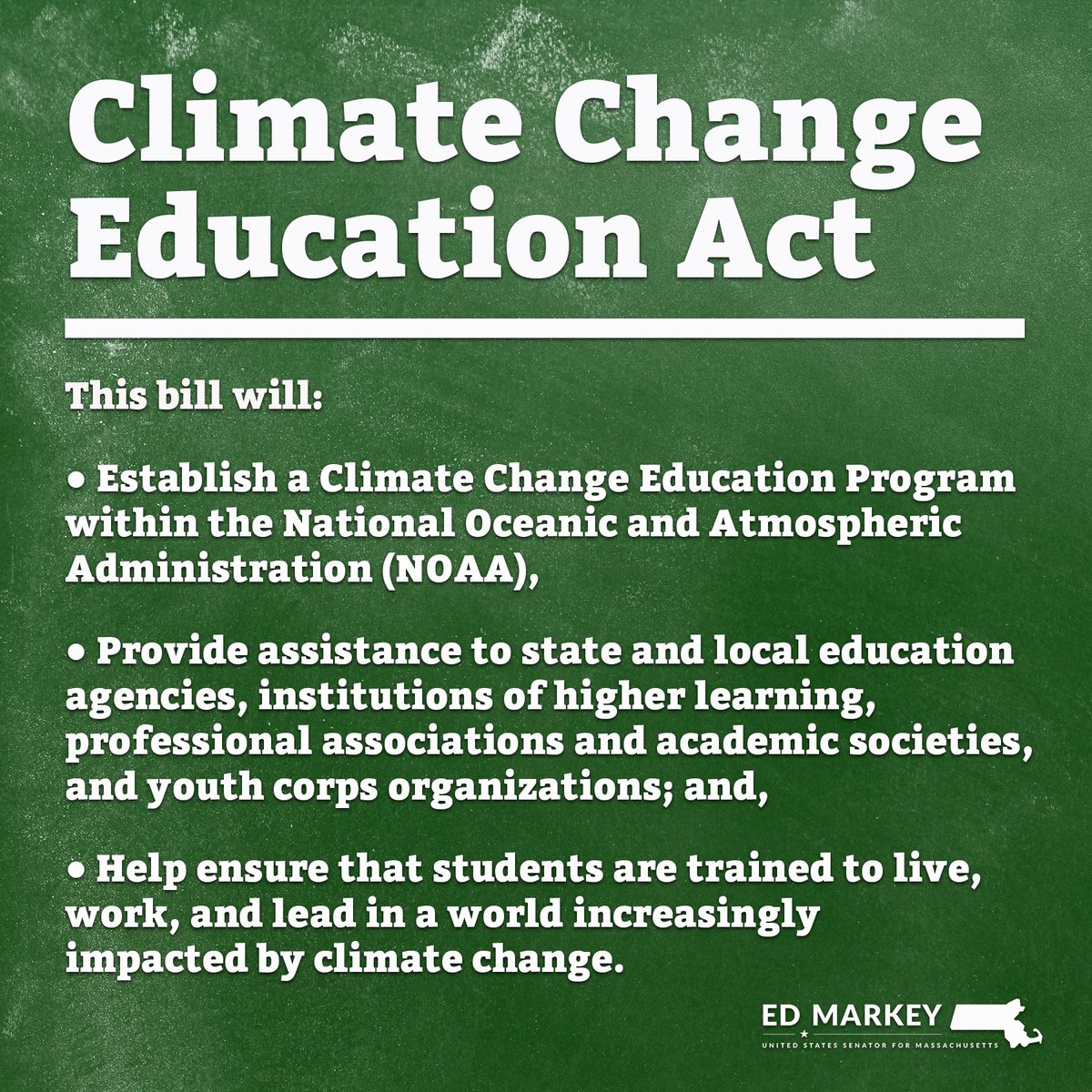 The students of today will be the climate leaders of tomorrow and we must prepare them to understand and act on climate change. My Climate Change Education Act with @RepDebDingell will help educators teach our future leaders about what a livable future looks like.