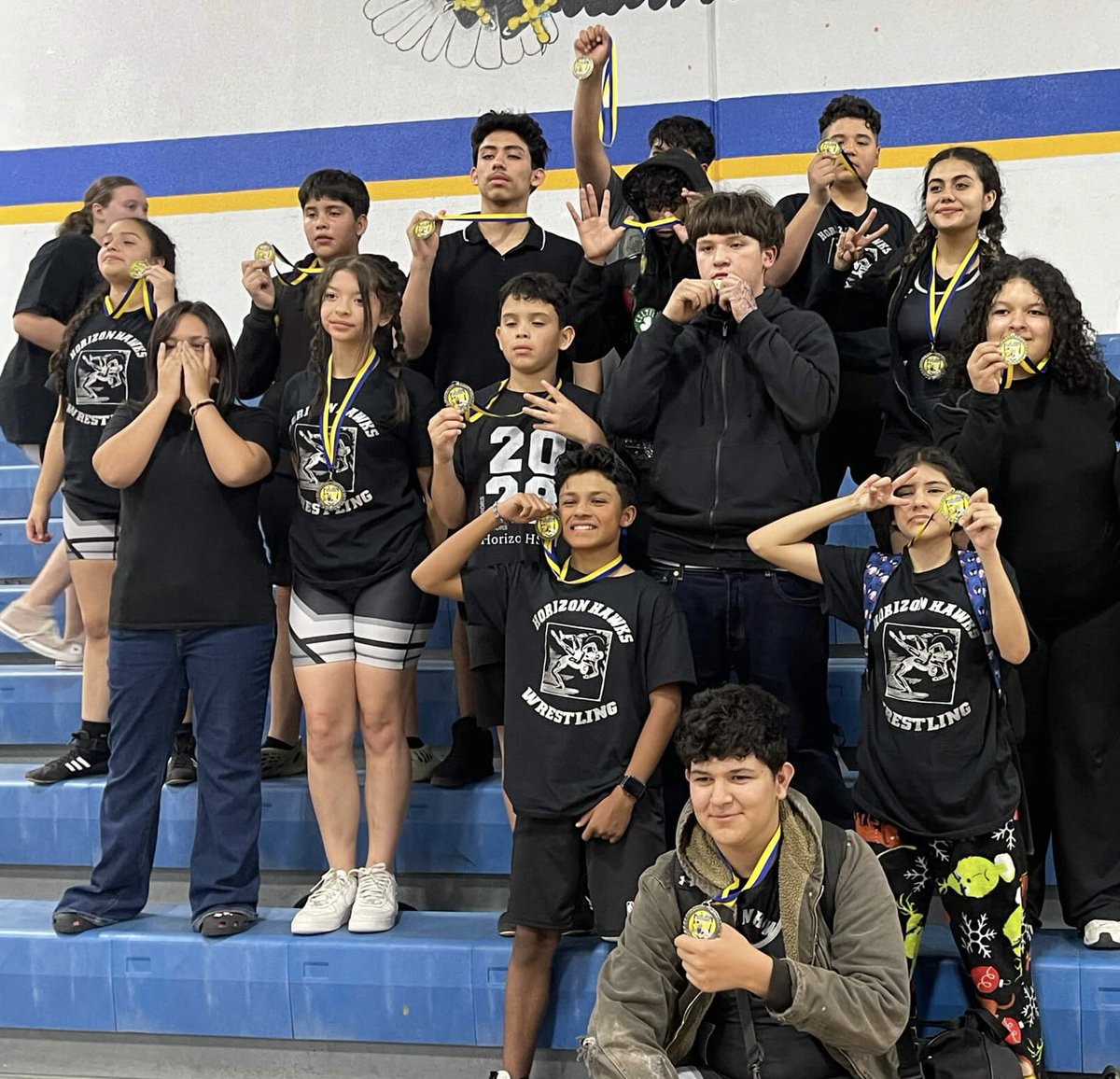 iserna13's tweet photo. Horizon Middle School Wrestling
8th grade girls: 2nd place overall in district! VERY PROUD of this group of kids. An amazing TEAM!! 
@HMSHAWKS_CISD https://t.co/YvZi9pgHAH