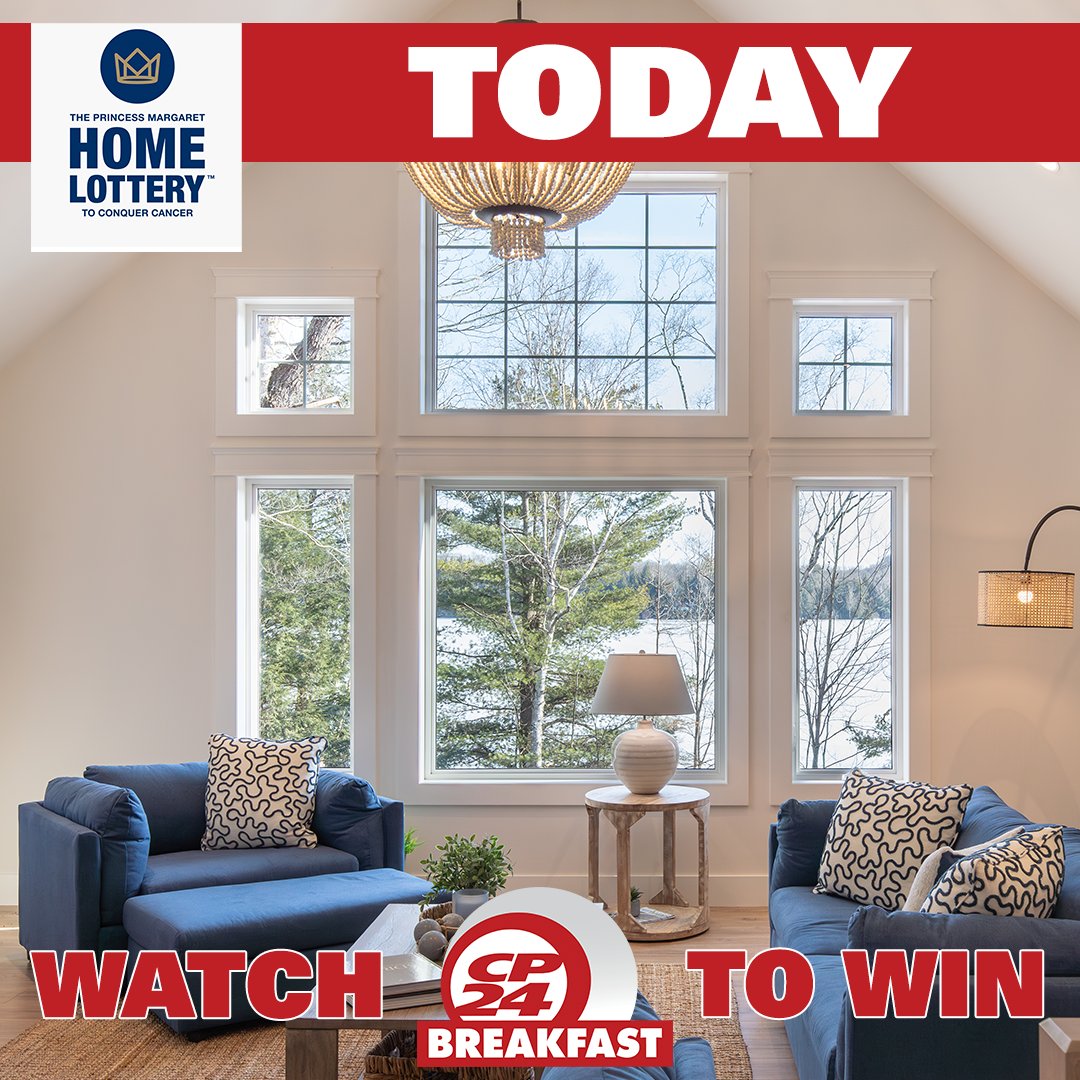 CONTEST ALERT – Watch CP24 all day today for your chance to win 1 of 12 tickets for the Princess Margaret Home Lottery. Get your tickets for a chance to win the $2.6 Million Early Bird Prize. Reminder, The Early Bird Deadline is Midnight, Tonight! @PMLotto