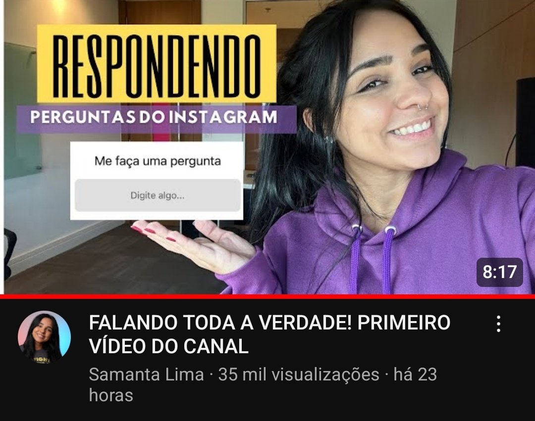 Gigante que fala? 35 mil views em 23 horas 🥳 Que orgulho!

E você? Já foi ver o primeiro video no canal da Sam? Link abaixo!