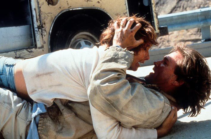 Breakdown (1997) last night. I miss these simple, high octane, propulsive thrillers. Kurt Russell as a guy whose car breakdowns and must race against time to save his wife after she’s abducted by a truck driver who promised to bring her to the nearest pay phone. Great film.