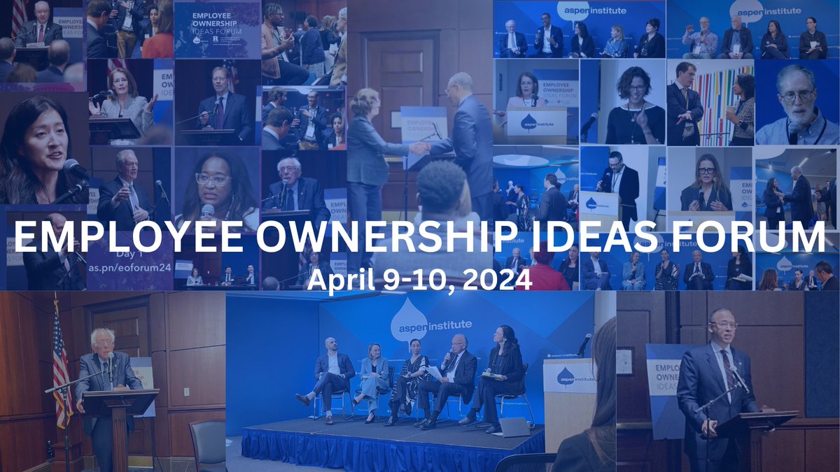 Employee Ownership Ideas Forum 2024! Thank you to @AspenInstitute and @AspenJobQuality for your partnership! A successful forum to #TalkOpportunity and spread the word about #EmployeeOwnership and #JobQuality. Thank you to all of the panelists, guests, and attendees! #EOForum24