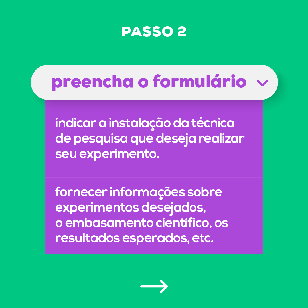 CNPEM's tweet photo. Confira algumas etapas do processo de submissão de um projeto de pesquisa para o CNPEM.

Saiba como acessar as instalações abertas, as modalidades de submissão e tirar dúvidas no site https://t.co/NORgoMjKWM

#CNPEMParaVocê #ProgramadeUsuarios #InstalacoesAbertasCNPEM @gov_mcti https://t.co/WKTe5x1g1J