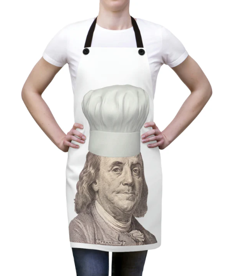Enjoy preparing some succotash and turkey in your Ben Franklin apron! ap4libertyshop.com/products/frank…