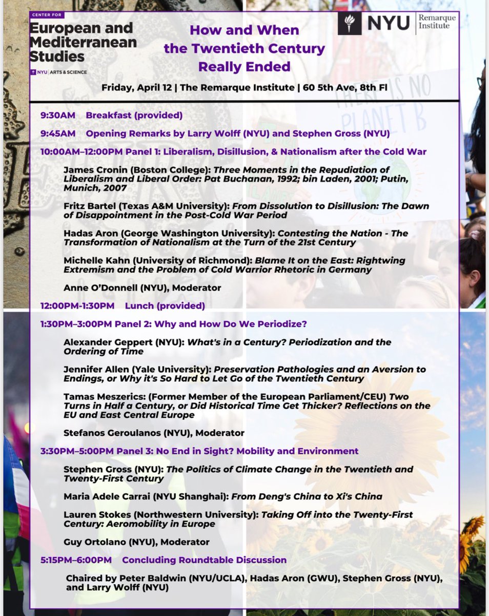 My talk at tomorrow’s NYU symposium is titled “Blame It on the East: Rightwing Extremism and the Problem of Cold Warrior Rhetoric in Germany.” 🇩🇪 Really excited to ponder the tricky question of “How and When the 20th Century Really Ended” (but did it end though?) @NYUCEMS