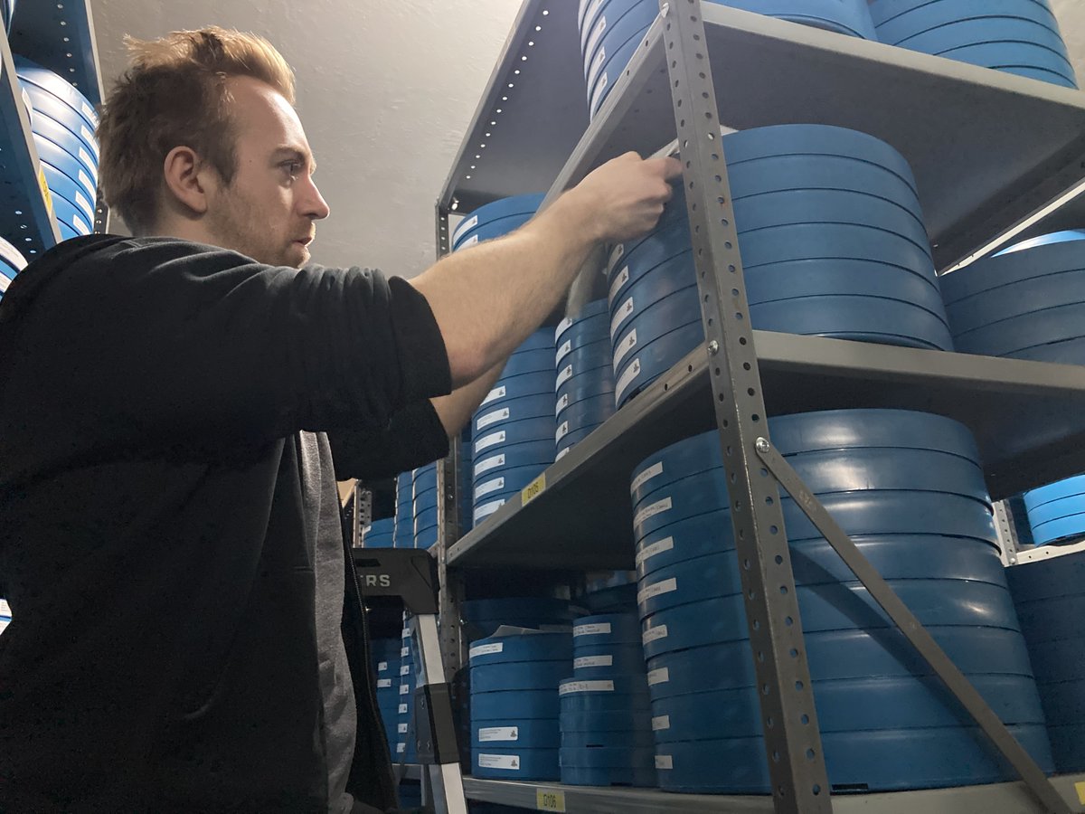 Film archivist Oscar @VinegarSyndrome is hard at work labeling @Distribpix film elements. Next month we will have new releases from Quality X and Command Cinema. Which classics or rarities from these two catalogs would you most like to see on Blu-ray?