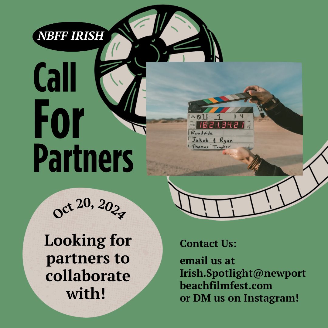 The Newport Beach Film Festival will be back in action in October of this year! ⭐️🎥 We are currently looking for individuals and organizations who are interested in partnering with us! Please send us a DM or email us at Irish.Spotlight@newportbeachfilmfest.com 🫶🏻☘️
