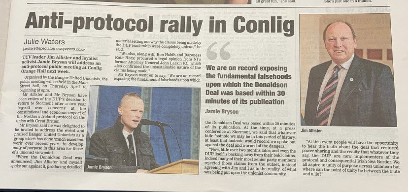Jamie Bryson tweet media