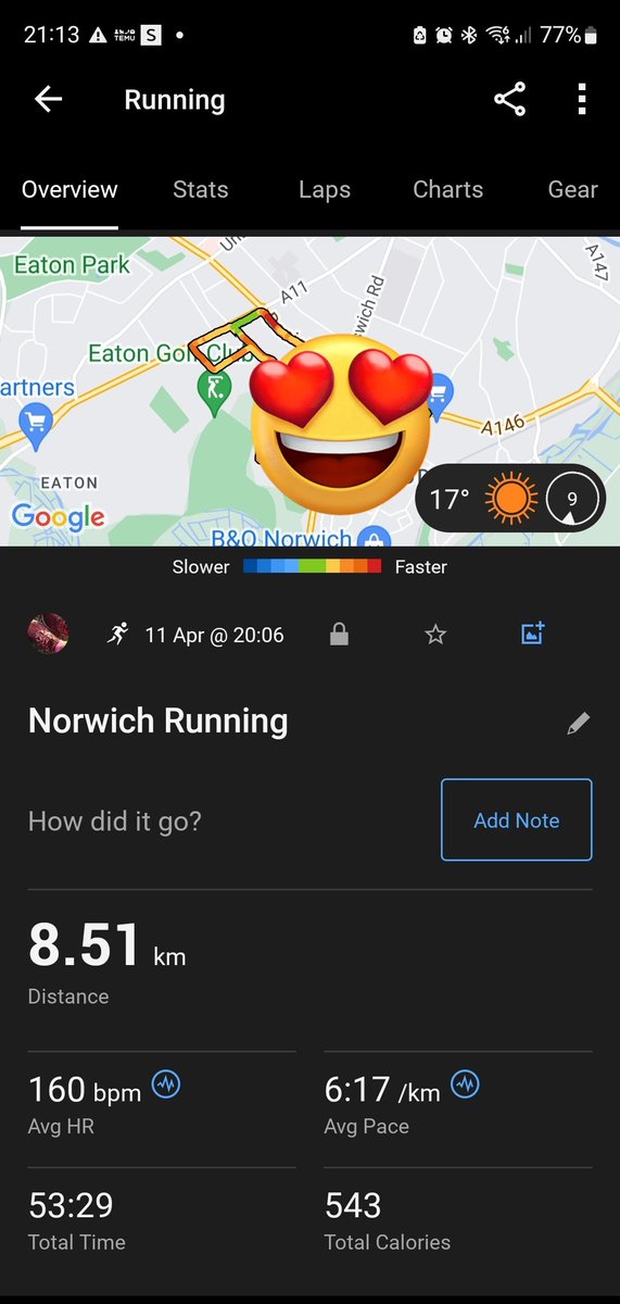 Running2staysa1's tweet photo. Why didn't I do that at 6am this morning? Mood busting easy miles. Feel SO much better for that. Lovely evening as well. #running2keepthecrazyaway #legorunbuddy #easyrunning #eveningrun https://t.co/eNgz7jLFmv